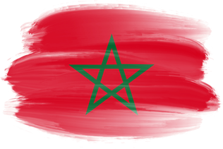 Morocco Brush Flag